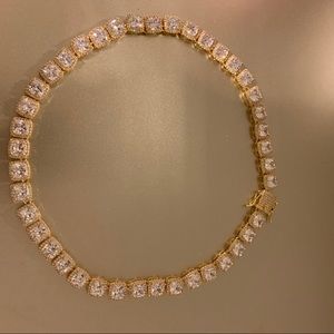Gold Plated Diamond Necklace